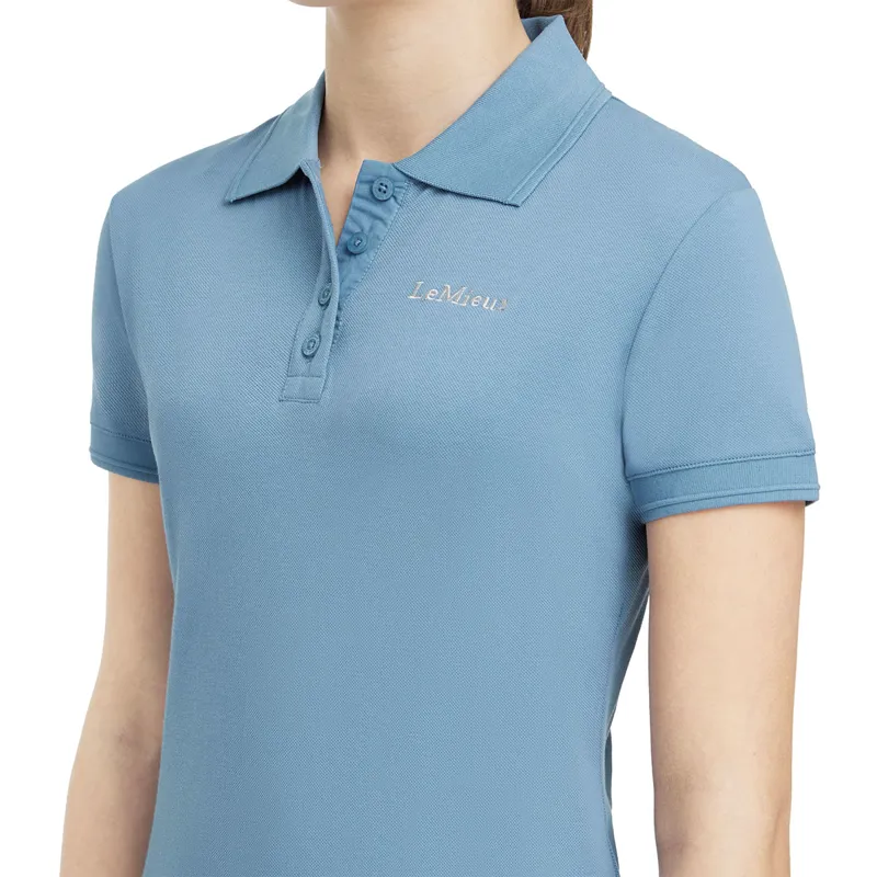 LeMieux Young Rider Classique Polo Shirt - Ice Blue-3