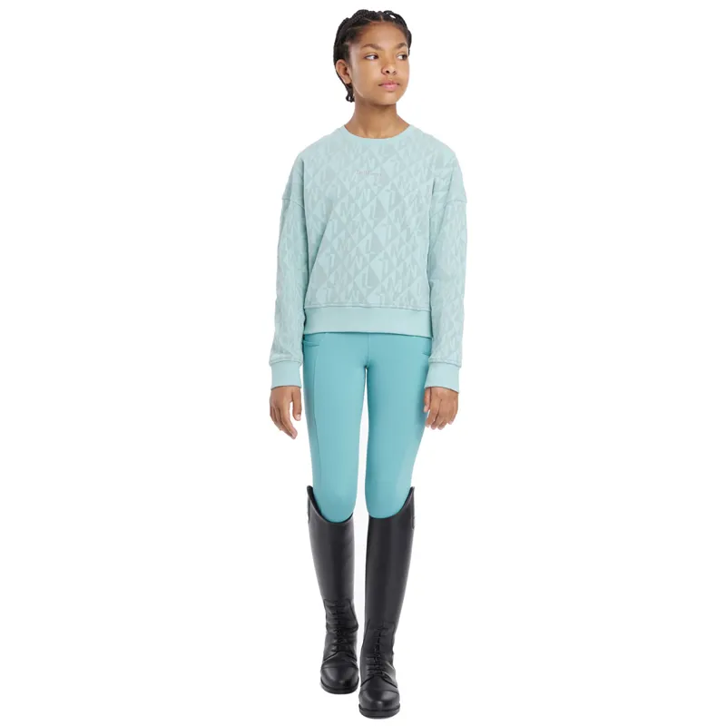 LeMieux Young Rider Clea Junior Crew Jumper - Aqua-3