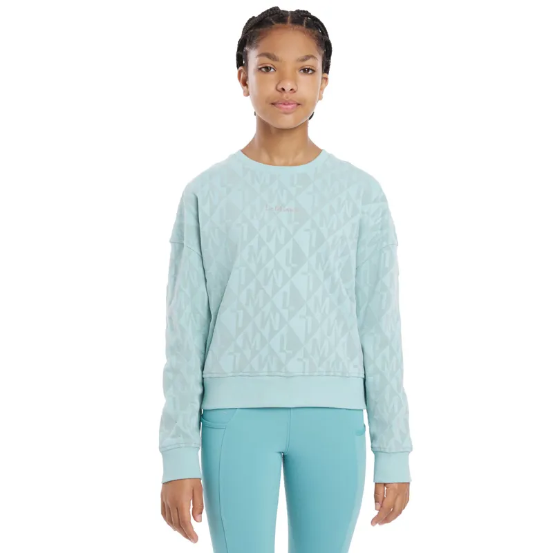 LeMieux Young Rider Clea Junior Crew Jumper - Aqua