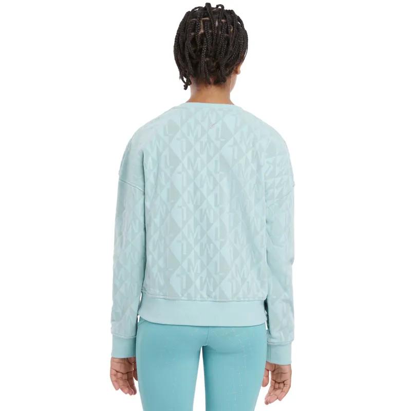 LeMieux Young Rider Clea Junior Crew Jumper - Aqua-1