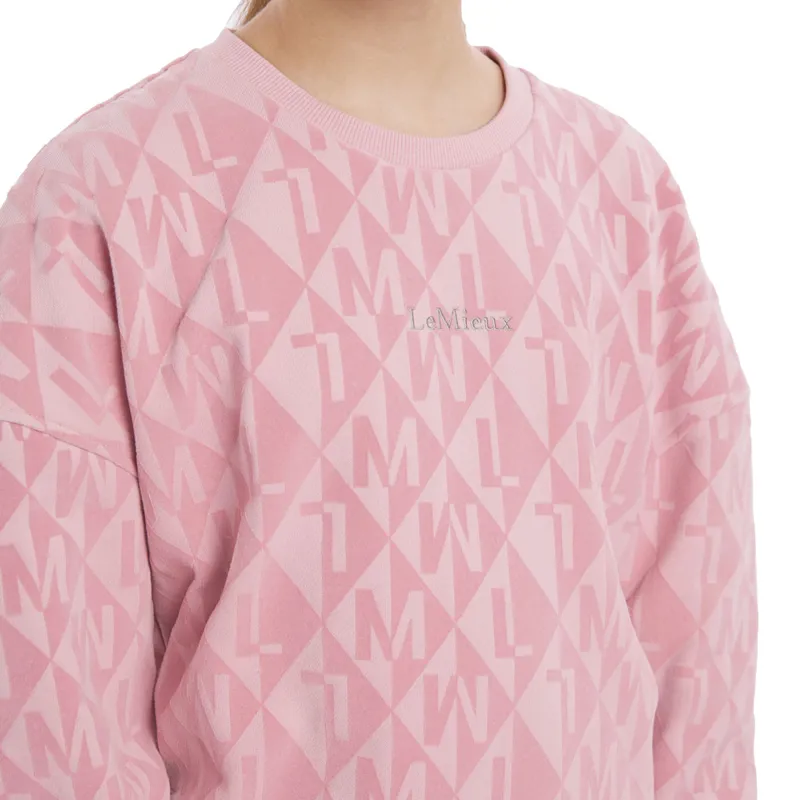 LeMieux Young Rider Clea Junior Crew Jumper - Blossom-3
