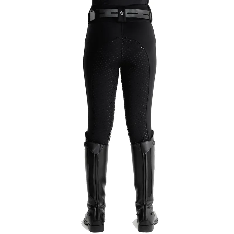 Aztec Diamond Young Rider Compression Full Grip Pull On Breeches - Black-5