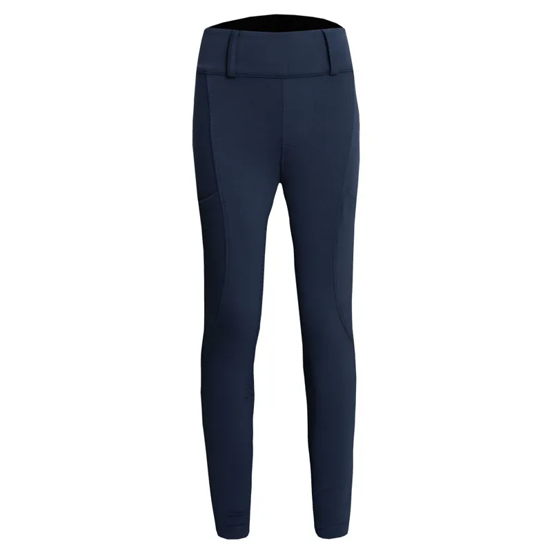 Aztec Diamond Young Rider Compression Full Grip Pull On Breeches - Navy-2