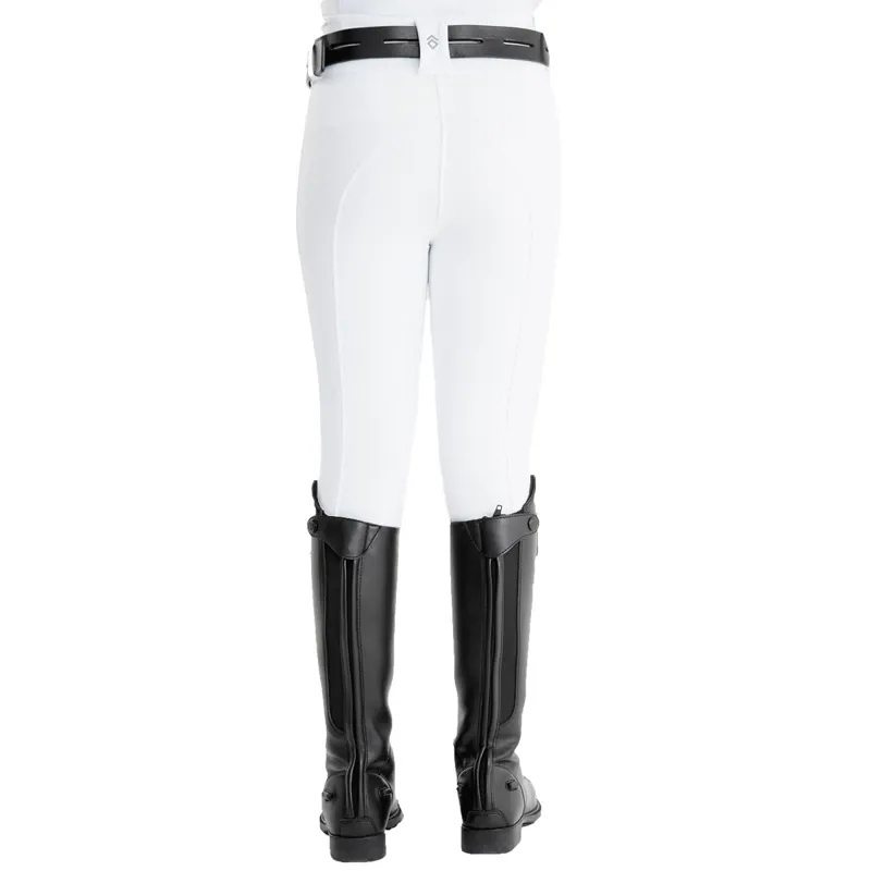 Aztec Diamond Young Rider Compression Full Grip Breeches - White-4