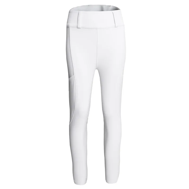 Aztec Diamond Young Rider Compression Full Grip Breeches - White-2