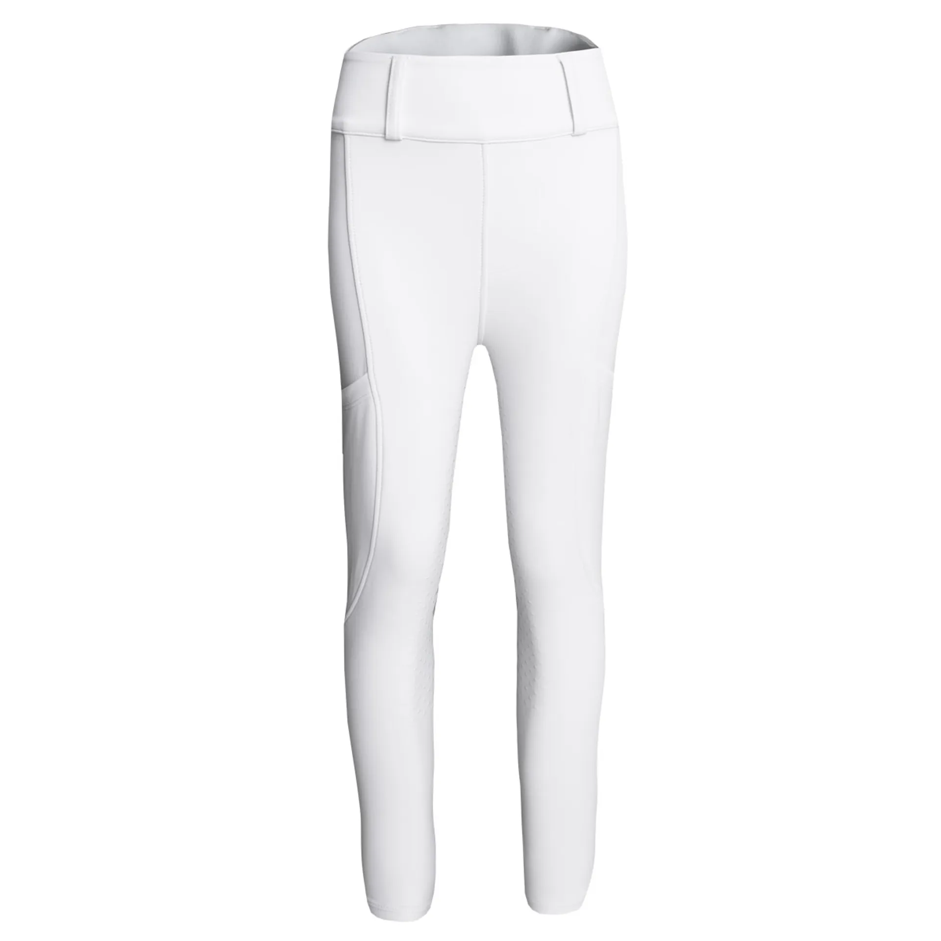 Aztec Diamond Young Rider Compression Full Grip Breeches - White