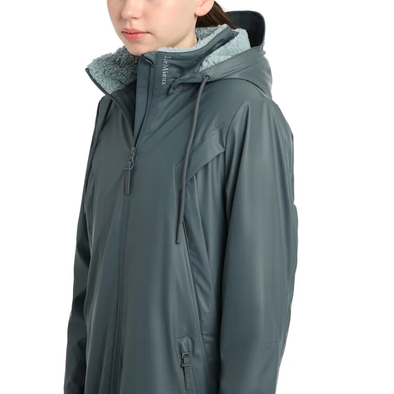 LeMieux Young Rider All Elements Waterproof Coat - Petrol-9