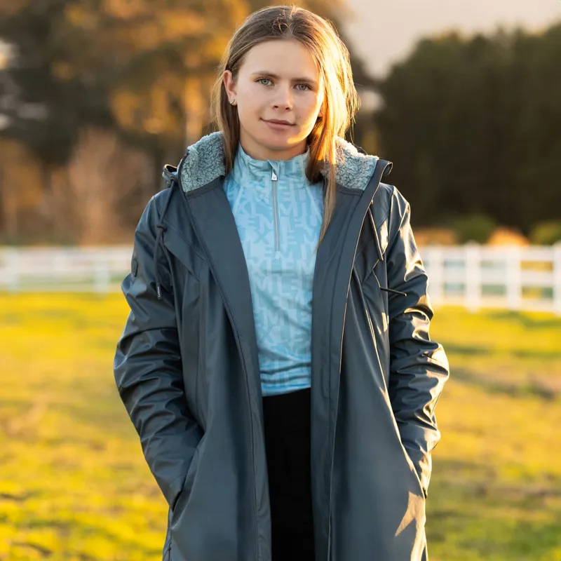 LeMieux Young Rider All Elements Waterproof Coat - Petrol-3