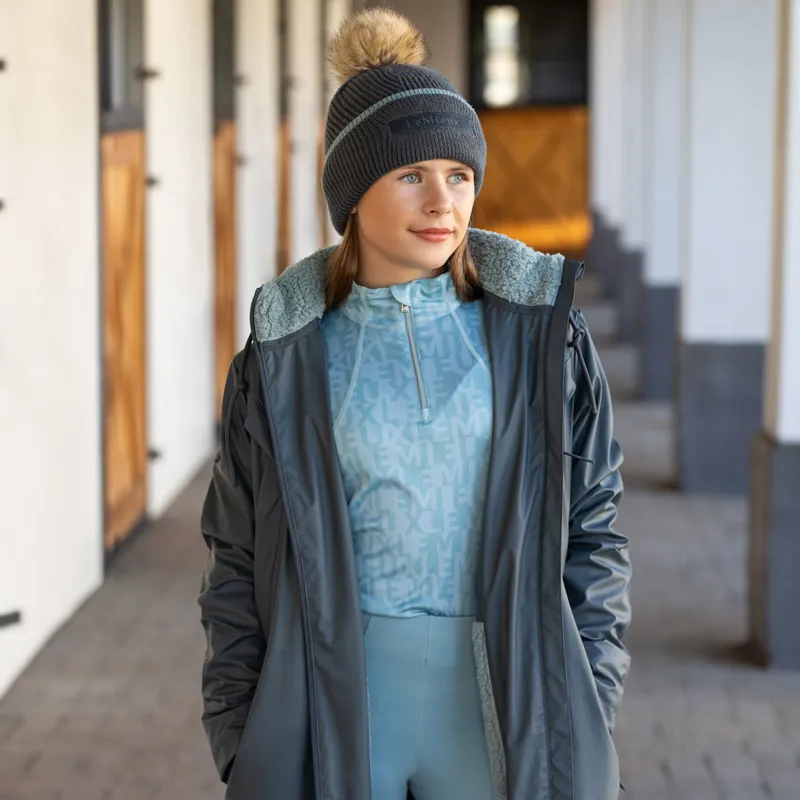 LeMieux Young Rider All Elements Waterproof Coat - Petrol-1