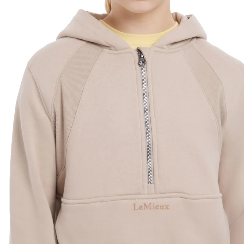 LeMieux Young Rider Harriet Pop Over Junior Hoodie - Almond-5