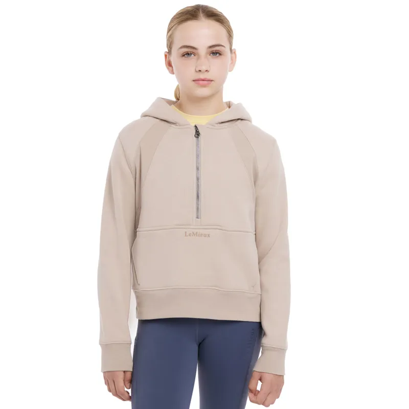 LeMieux Young Rider Harriet Pop Over Junior Hoodie - Almond