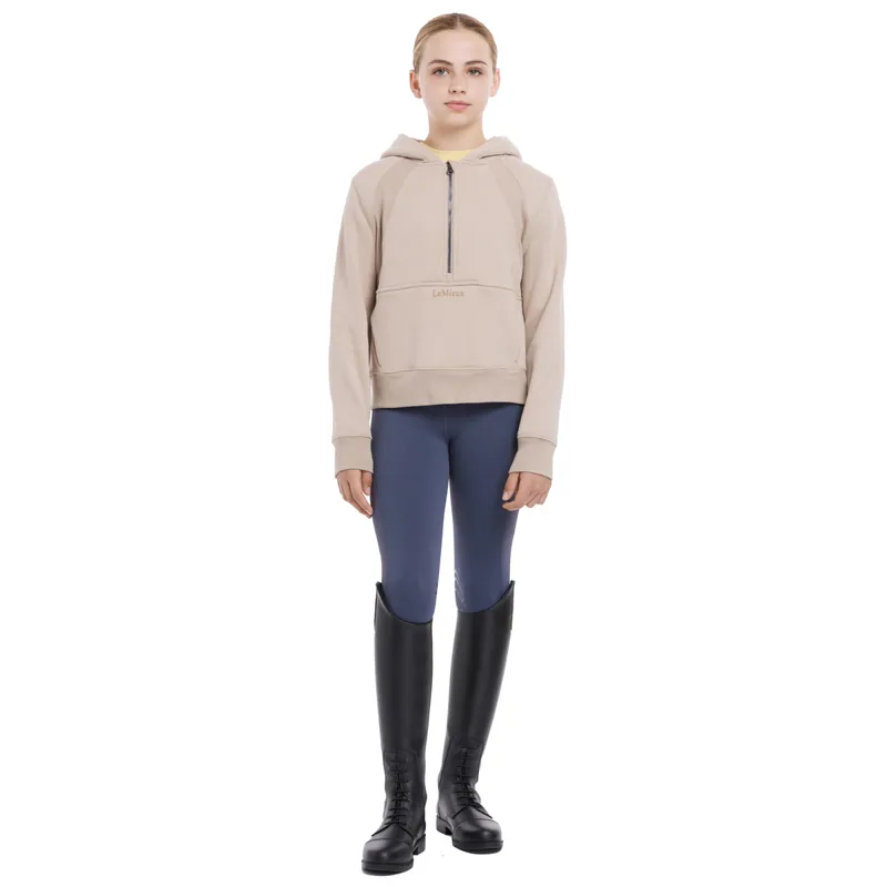 LeMieux Young Rider Harriet Pop Over Junior Hoodie - Almond-4