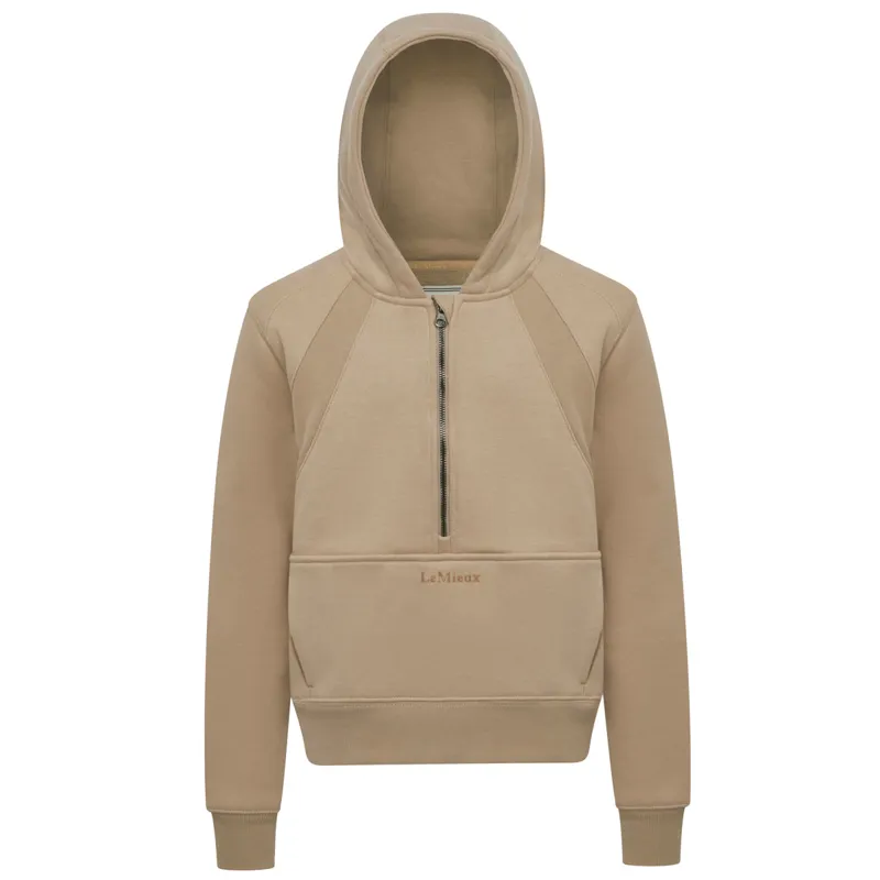 LeMieux Young Rider Harriet Pop Over Junior Hoodie - Almond-3