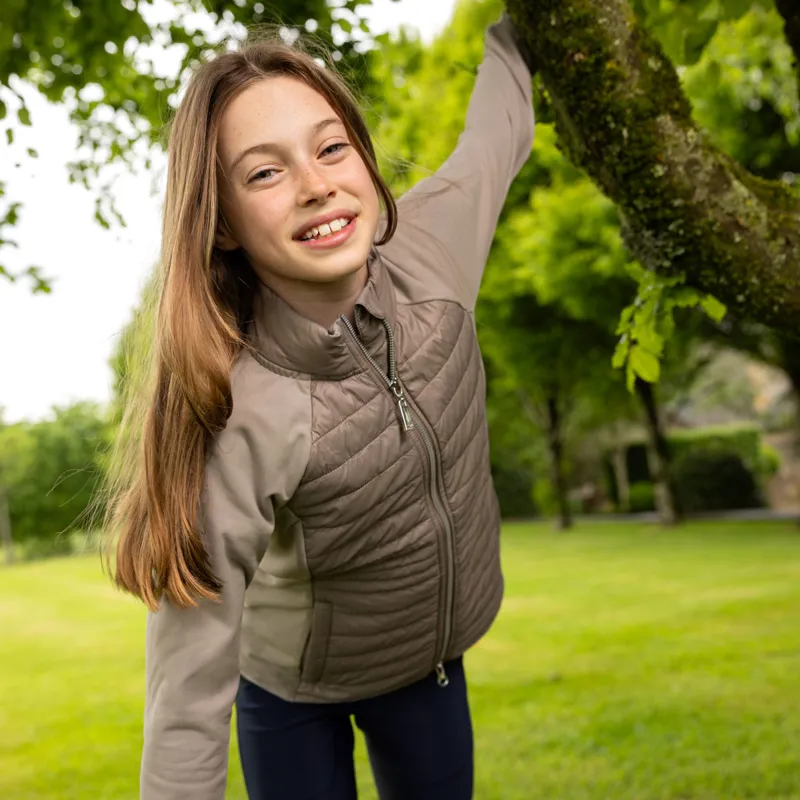 LeMieux Young Rider Josephine Junior Hybrid Quilted Jacket - Pecan-2