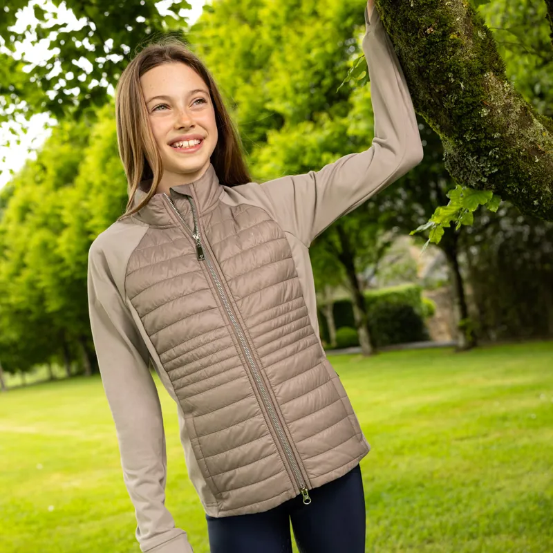 LeMieux Young Rider Josephine Junior Hybrid Quilted Jacket - Pecan-1