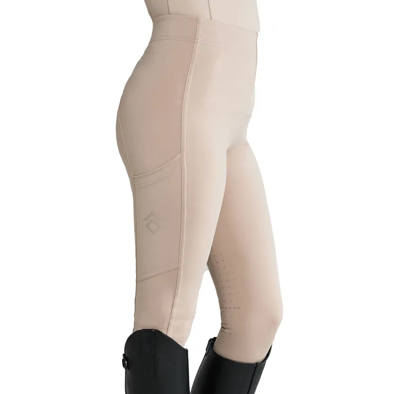 Aztec Diamond Young Rider Full Grip Junior Riding Leggings - Beige-2