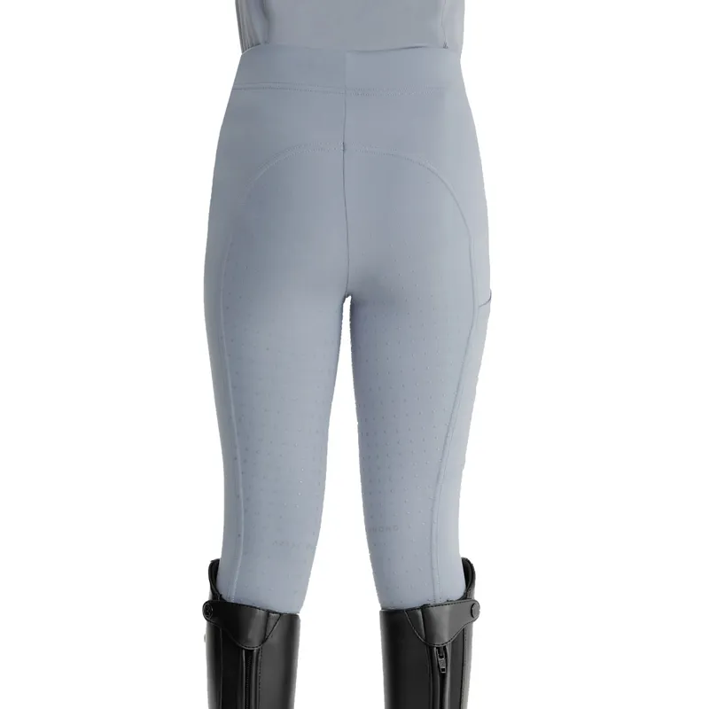 Aztec Diamond Young Rider Full Grip Junior Riding Leggings - Ash Blue-3