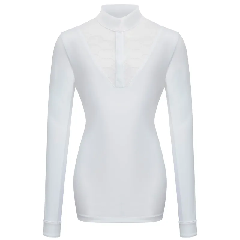 LeMieux Young Rider Eva Long Sleeve Competition Shirt - White-1