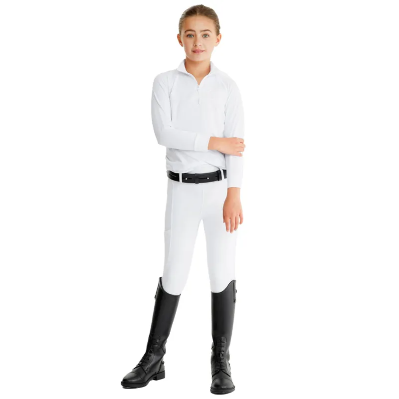 Aztec Diamond Young Rider Mesh Junior Show Shirt - White-3