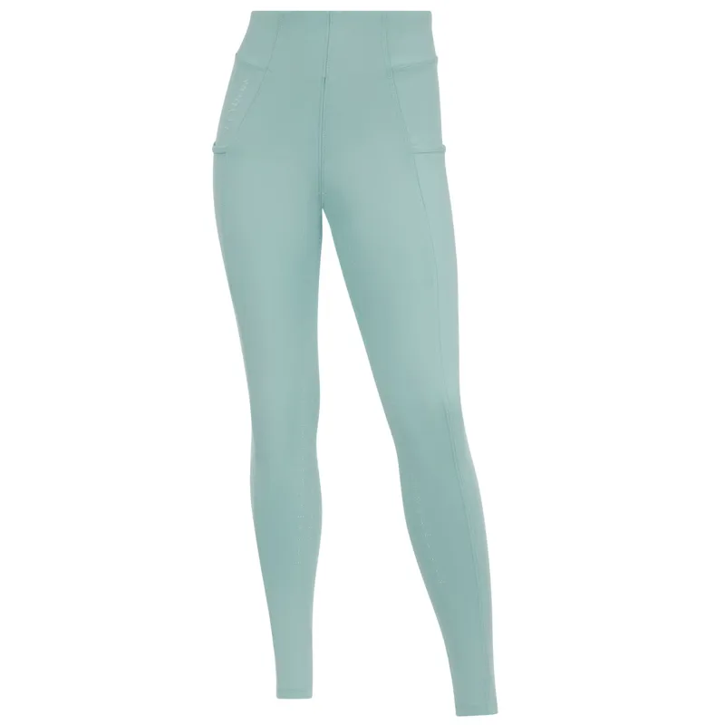 LeMieux Young Rider Orla Full Grip Junior Riding Tights - Aqua-2