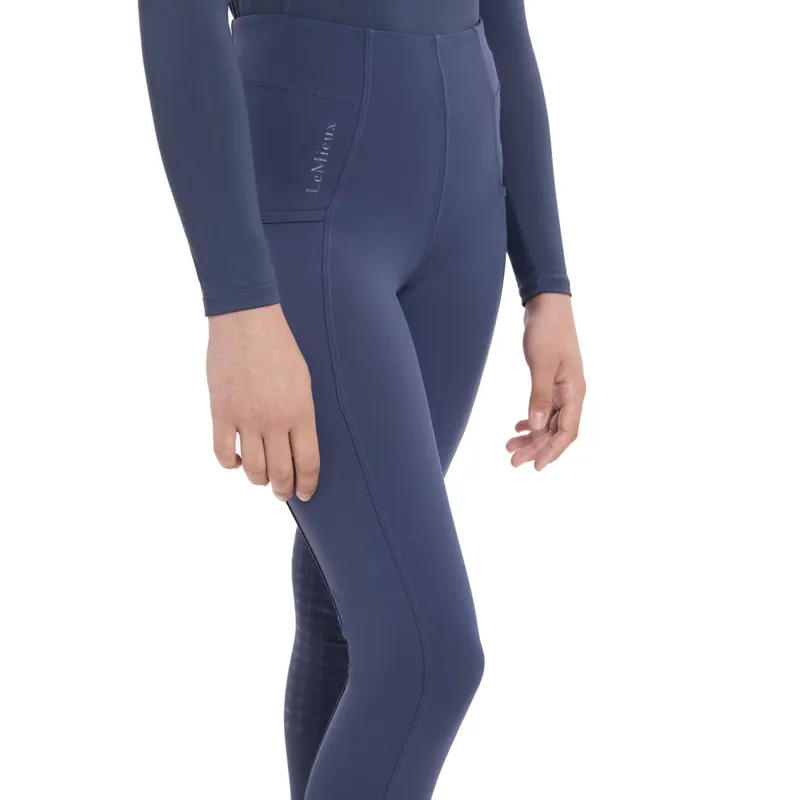 LeMieux Young Rider Orla Full Grip Junior Riding Tights - Dusk-3