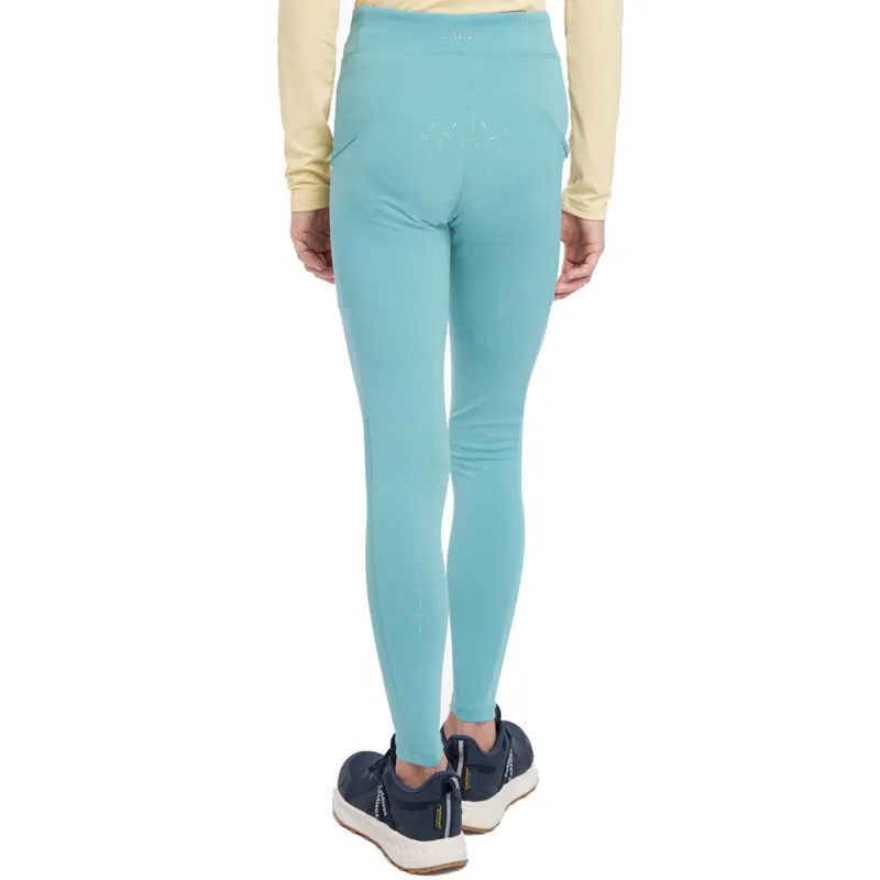 LeMieux Young Rider Orla Full Grip Junior Riding Tights - Lagoon-4