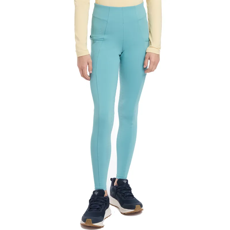 LeMieux Young Rider Orla Full Grip Junior Riding Tights - Lagoon