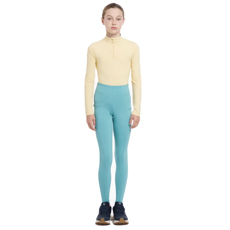 LeMieux Young Rider Orla Full Grip Junior Riding Tights - Lagoon-2