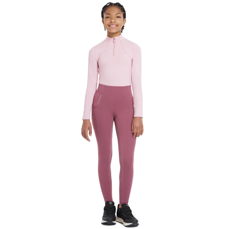 LeMieux Young Rider Orla Full Grip Junior Riding Tights - Rosewood-5