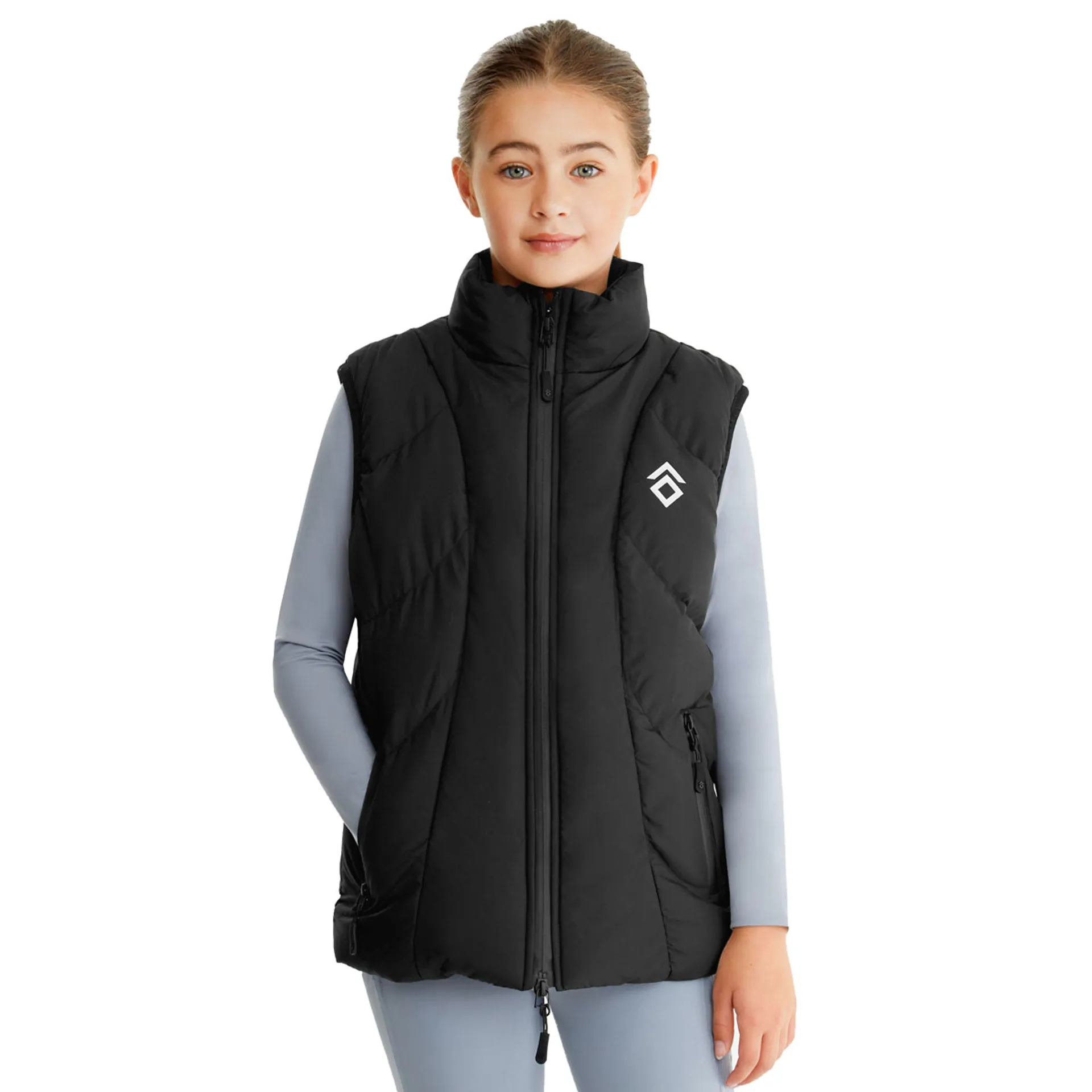 Aztec Diamond Young Rider Puffer Gilet - Black