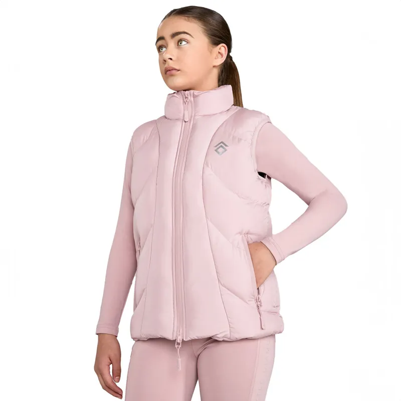 Aztec Diamond Young Rider Puffer Gilet - Pink-3