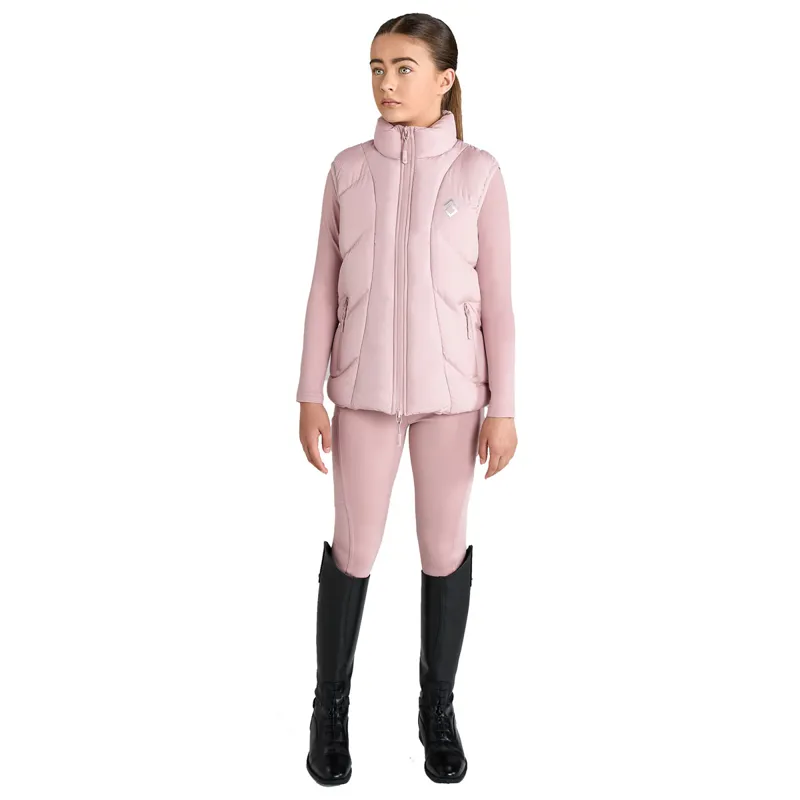 Aztec Diamond Young Rider Puffer Gilet - Pink-6