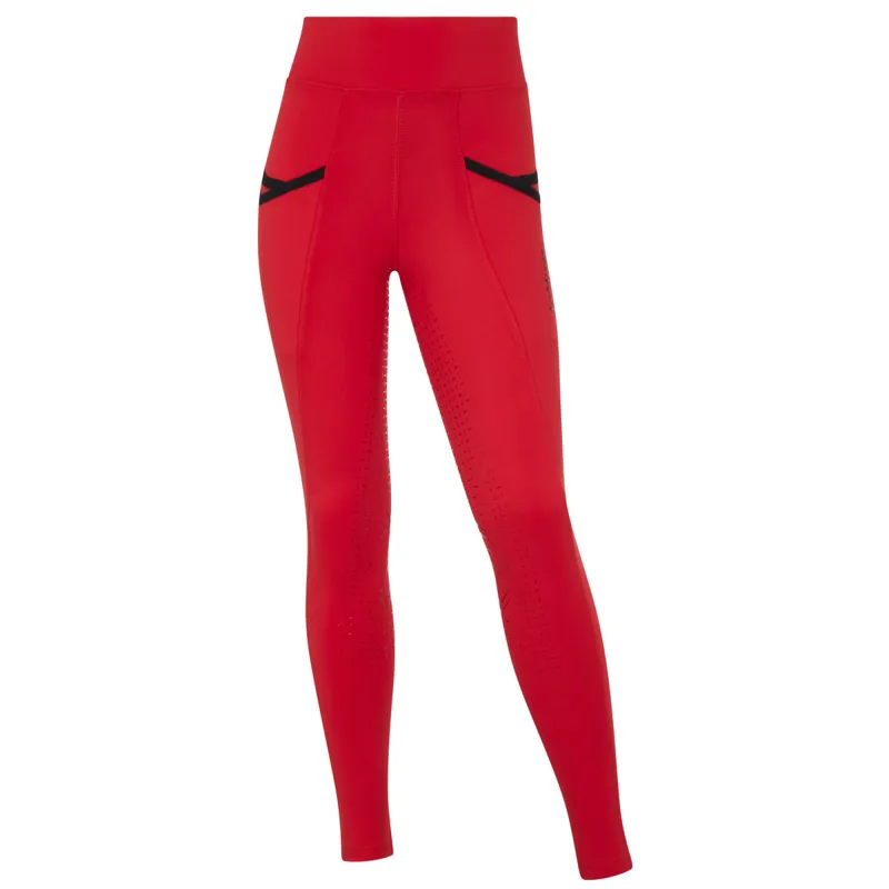 LeMieux Young Rider Full Grip Junior Pull On Riding Tights - Chilli