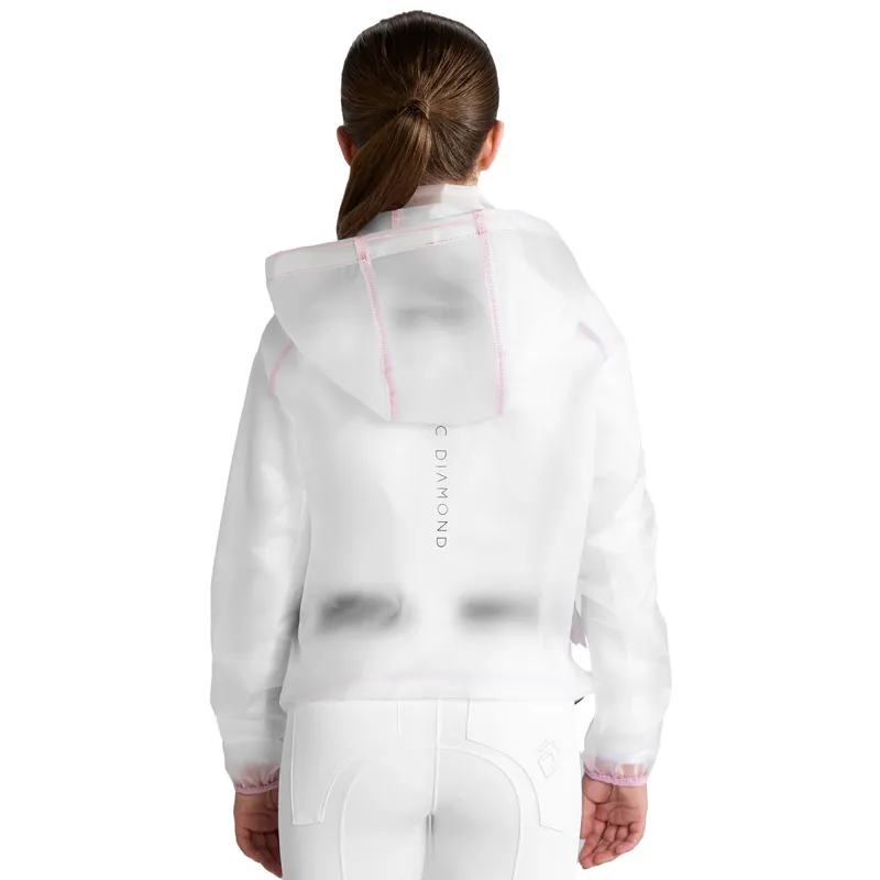 Aztec Diamond Young Rider Clear Rain Jacket Pink