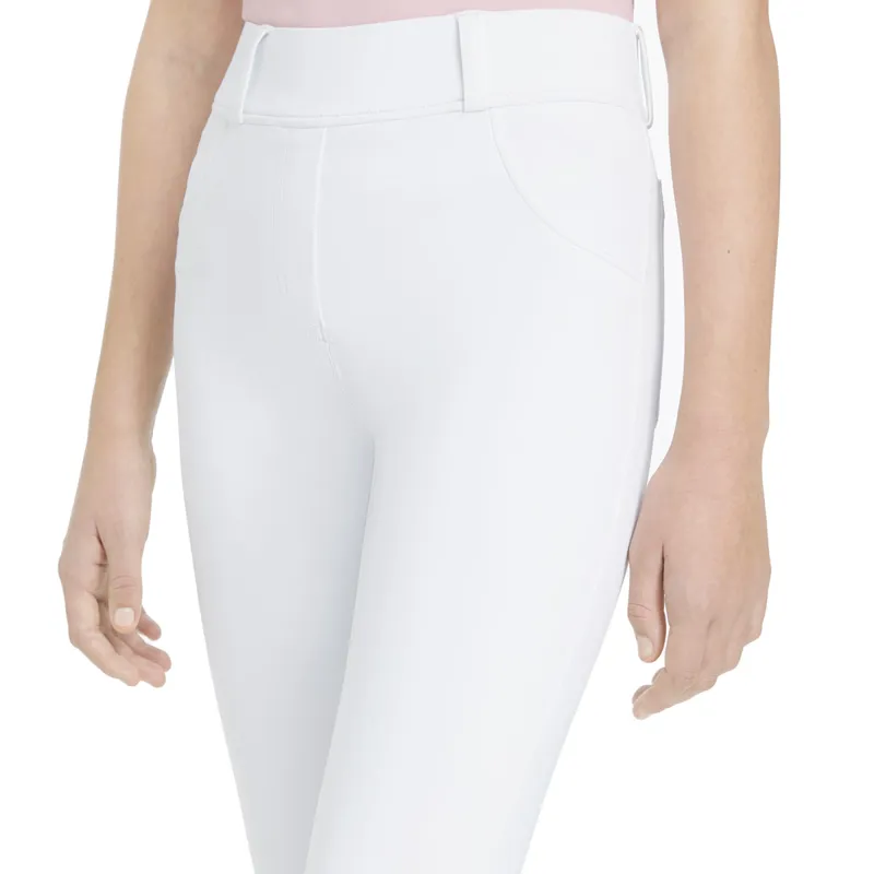 LeMieux Young Rider Remi Bregging Competition Riding Tights - White-3