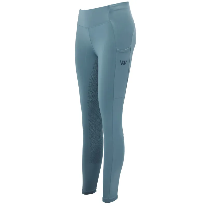 Woof Wear Young Rider Pro Riding Tights - Mineral Blue