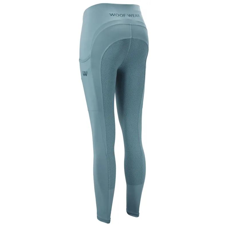 Woof Wear Young Rider Pro Riding Tights - Mineral Blue-1