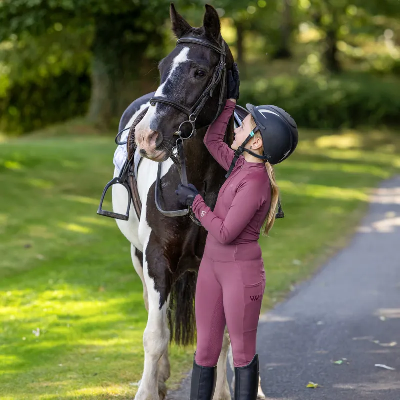 Woof Wear Young Rider Pro Riding Tights - Rose-1