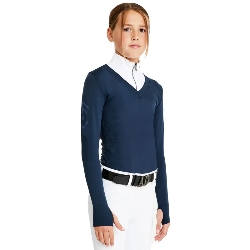 Aztec Diamond Young Rider Show Sweater - Navy