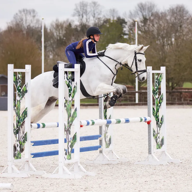 Aubrion Team Full Grip Junior Winter Riding Tights - Navy-2