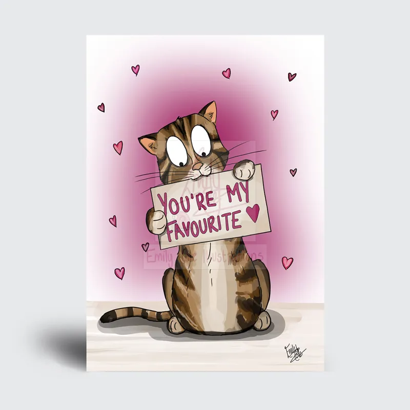 Emily Cole Greeting Card - Tabby Cat