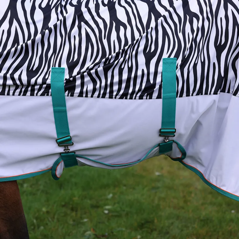 Shires Tempest Original ZEB-TEK Combo Neck Fly Rug - Zebra-4