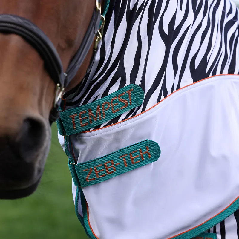 Shires Tempest Original ZEB-TEK Combo Neck Fly Rug - Zebra-2