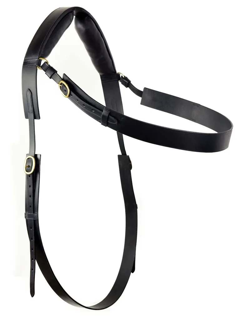 Dever Ascot Leather Paddock Roller - Black