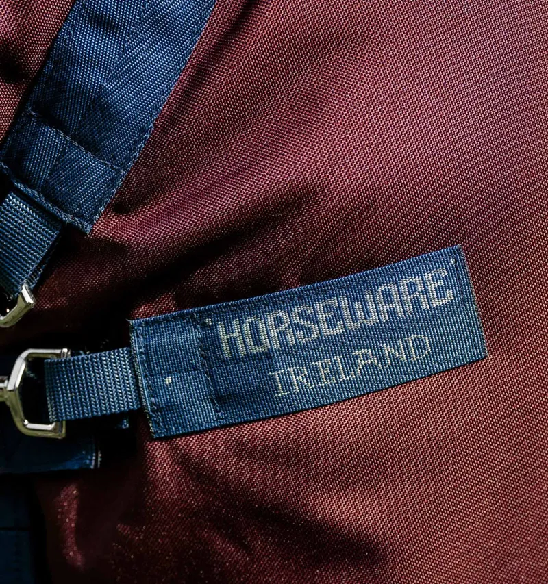 Amigo Bravo 1200D Plus 250g V-Front Turnout Rug - Burgundy/Navy/Titanium Grey-3