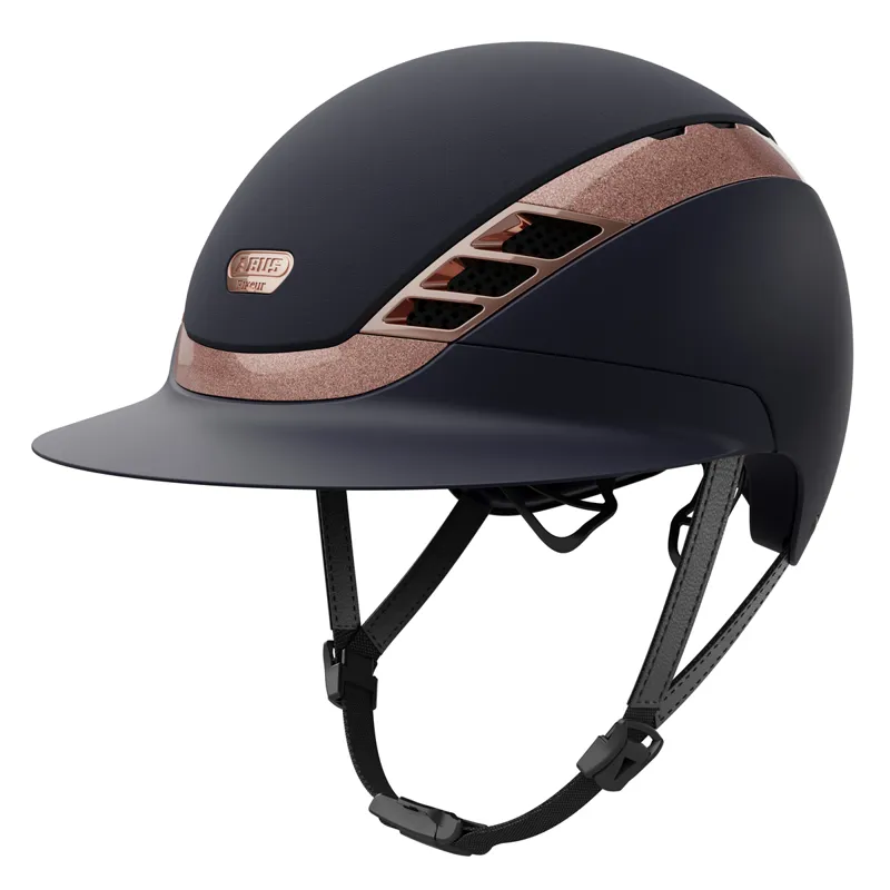 Abus x Pikeur AirLuxe Supreme Lady Visor Hat - Midnight Blue/Rose