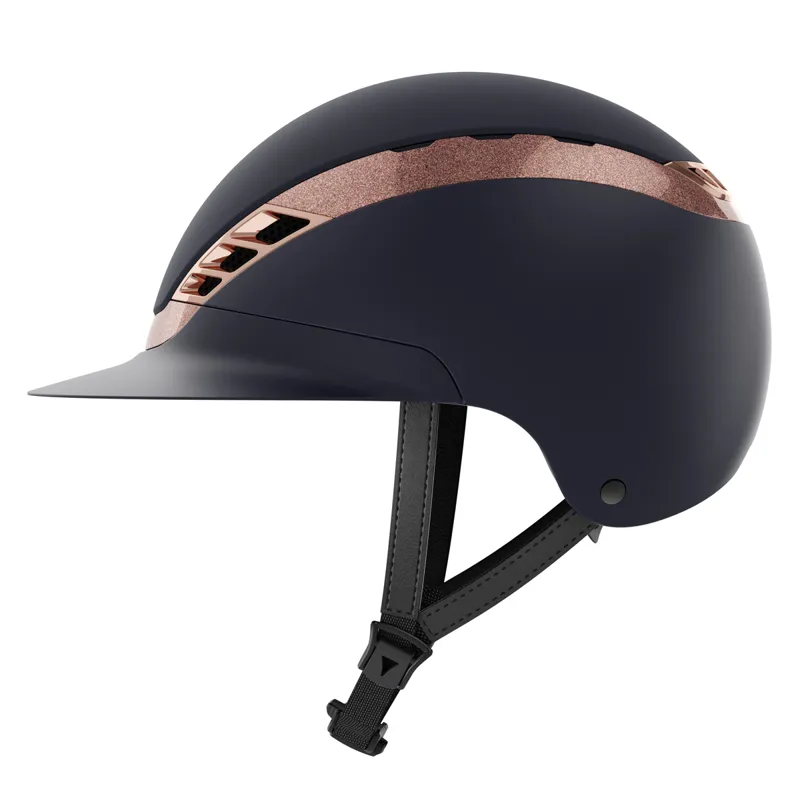 Abus x Pikeur AirLuxe Supreme Lady Visor Hat - Midnight Blue/Rose-2