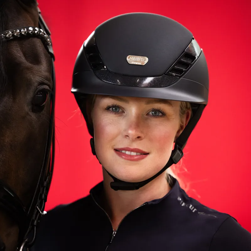 Abus x Pikeur AirLuxe Supreme Riding Hat - Black-9