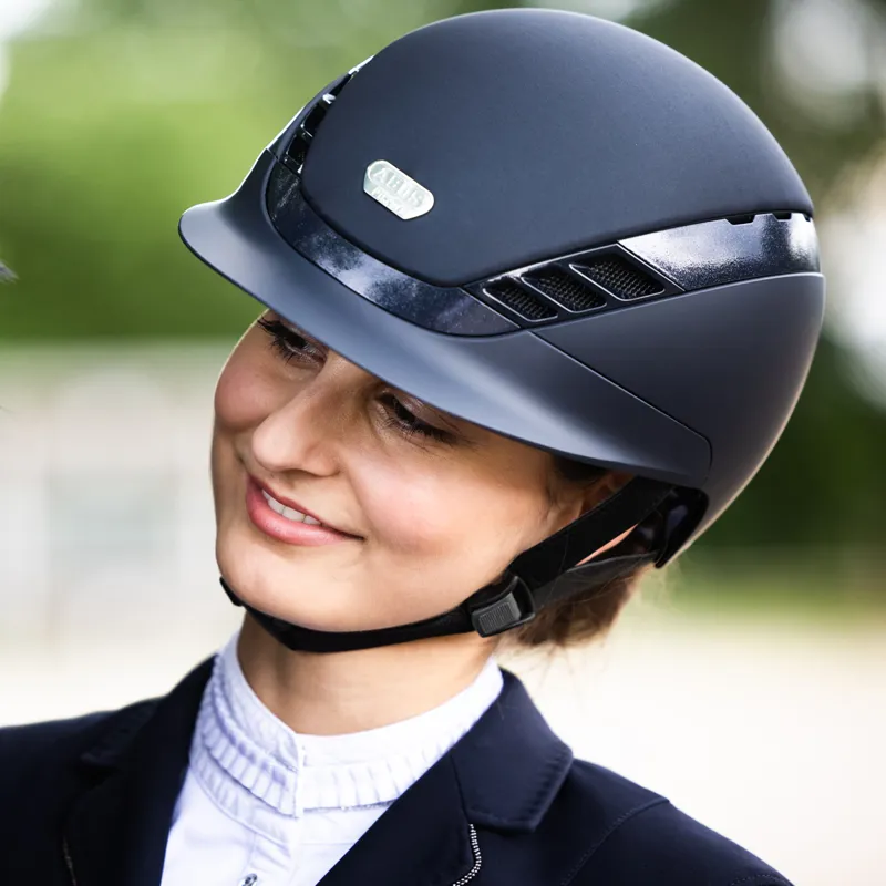 Abus x Pikeur AirLuxe Supreme Riding Hat - Midnight Blue-5