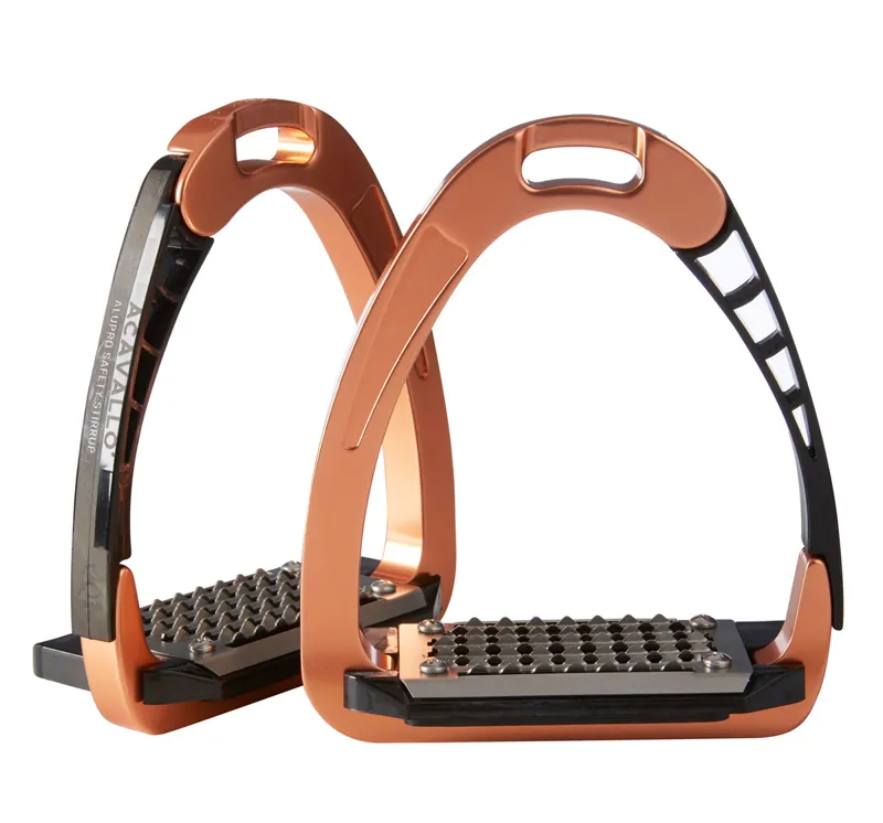 Acavallo Arena AluPro Stirrup Irons - Rose Gold